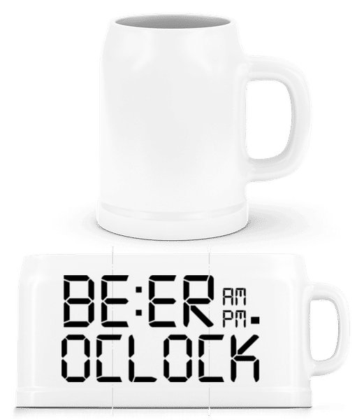 Aperçu: Beer O'Clock - Chope de bière - Blanc - Devant