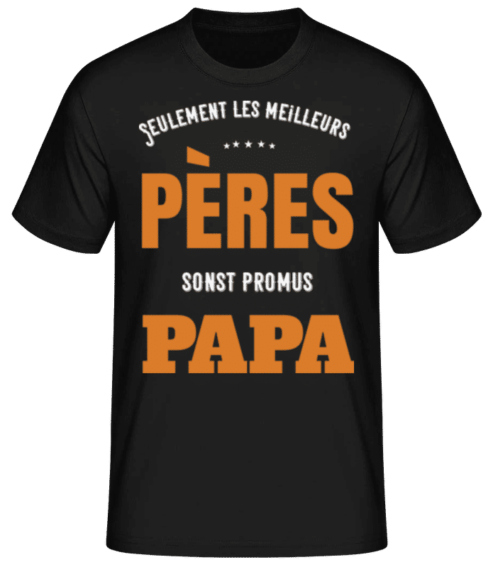 Aperçu: Sont Promus Papa - T-shirt standard Homme - Noir - Devant