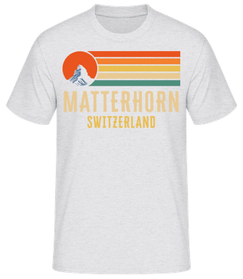 Matterhorn Switzerland - Men's Basic T-Shirt - Heather grey - Front