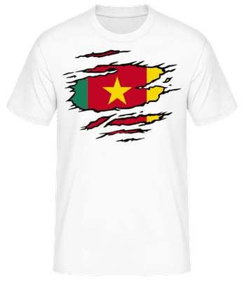 Drapeau mûré Cameroun - T-shirt standard Homme - Blanc - Devant