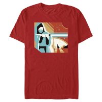 Star Wars - Obi-Wan Kenobi - Obi-Wan Kenobi & Darth Vader Geometric Obi Wan - Men's T-Shirt - Red - Front