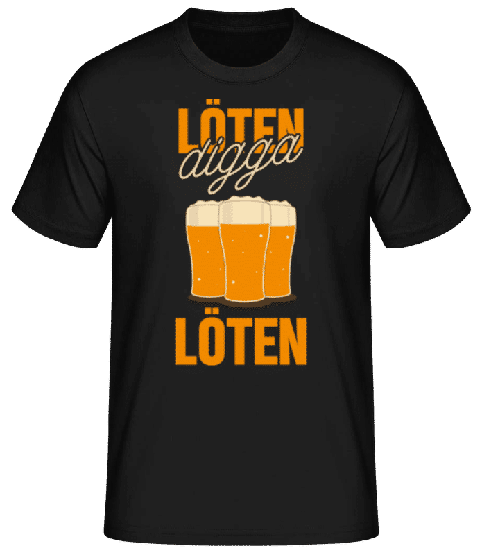 Vorschau: Löten Digga Löten - Männer Basic T-Shirt - Schwarz - Vorne