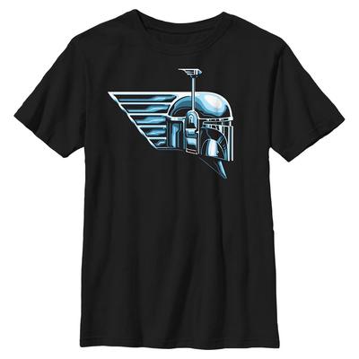 Star Wars - Book of Boba Fett - Boba Fett Chrome Boba Helmet - Niños Camiseta - Negro - delante
