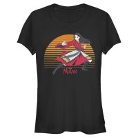 Disney - Mulan - Mulan Sunset - Frauen T-Shirt - Schwarz - Vorne