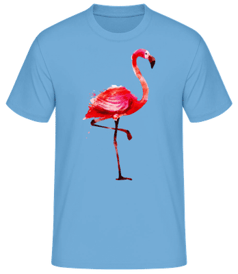 Flamant rose 1 - T-shirt standard Homme - Bleu clair - Devant