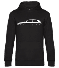 'Audi A3 (8L)' Silhouette - Men’s Standard Hoodie - Black - Front