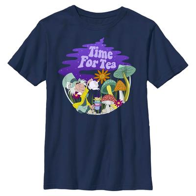 Disney - Alice im Wunderland - Mad Hatter Tea Time Filled - Kinder T-Shirt - Marine - Vorne