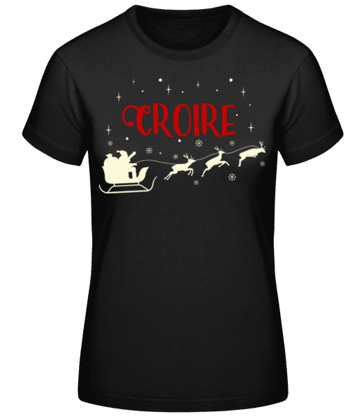 Aperçu: Croire - T-shirt standard Femme - Noir - Devant