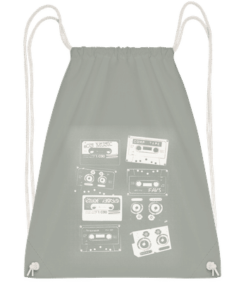 Old Cassettes - Sac à dos Drawstring - Anthracite - Vorn