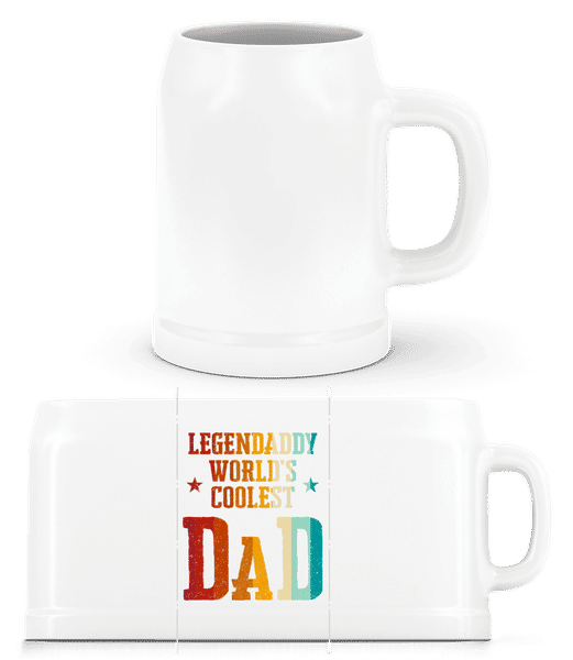 Vorschau: Worlds Coolest Dad - Bierkrug - Weiß - Vorne