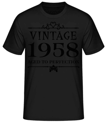 Vintage 1958 Perfection - Pánské basic tričko - Černá - Napřed