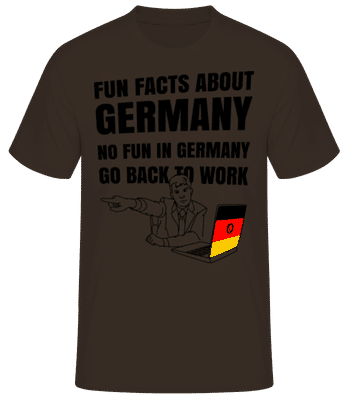 Fun Facts Germany - Men's Basic T-Shirt - Brown - Front