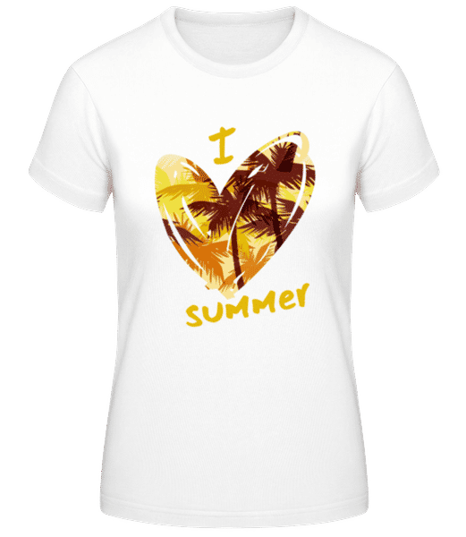 Aperçu: I Love Summer Heart - T-shirt standard Femme - Blanc - Devant