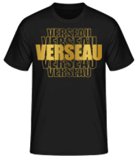 Écriture Doré Astrologique Verseau - T-shirt standard Homme - Noir - Devant