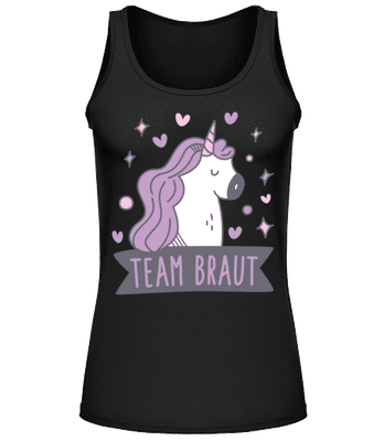 JGA Team Braut Einhorn - Frauen Tank Top - Schwarz - Vorne