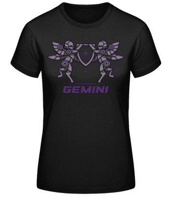 Mecha Robotic Zodiac Sign Gemini - Dámské basic tričko - Černá - Napřed