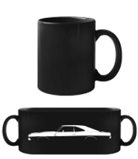 'Dodge Charger RT' Silhouette - Black Mug - Black - Front