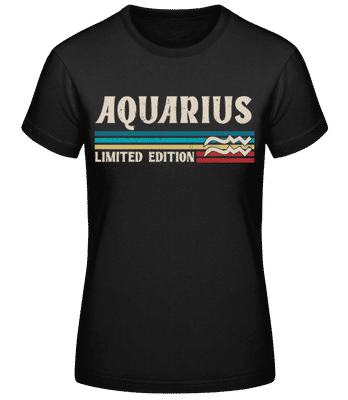 Sternzeichen Aquarius Limited - Frauen Basic T-Shirt - Schwarz - Vorne