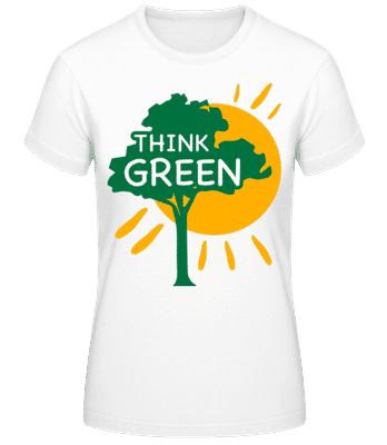 Think Green - Women's Basic T-Shirt - White - Front