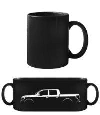 'Ford F-150 SuperCrew (2014)' Silhouette - Schwarze Tasse - Schwarz - Vorne
