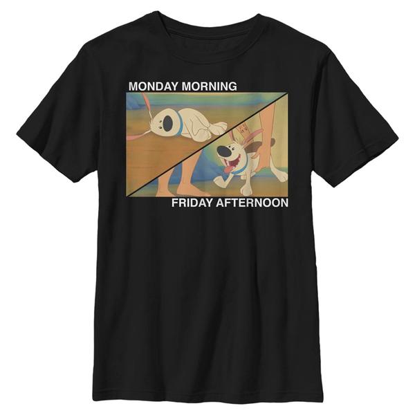 Aperçu: Disney - Mulan - Little Brother Monday to Friday - Enfant T-shirt - Noir - Devant