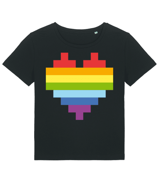 Aperçu: Rainbow Heart - T-shirt bio Femme Stanley Stella 2.0 - Noir - Devant