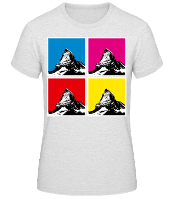 Pop Art Matterhorn - Women's Basic T-Shirt - Heather grey - Front