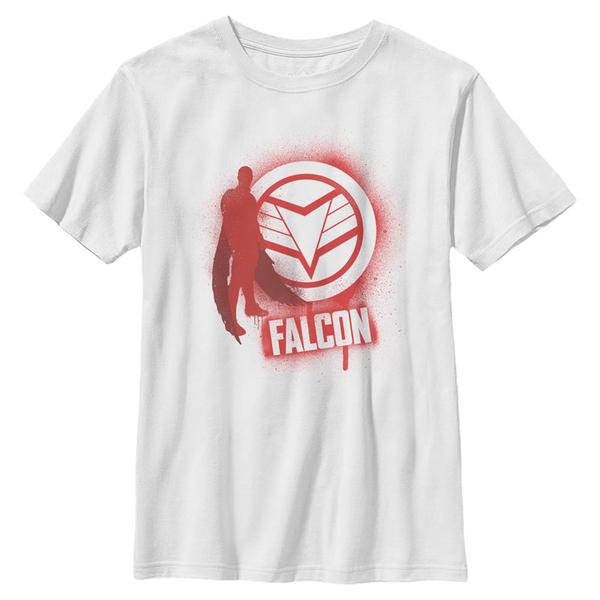 Aperçu: Marvel - Falcon et le soldat de l'hiver - Falcon Spray Paint - Enfant T-shirt - Blanc - Devant