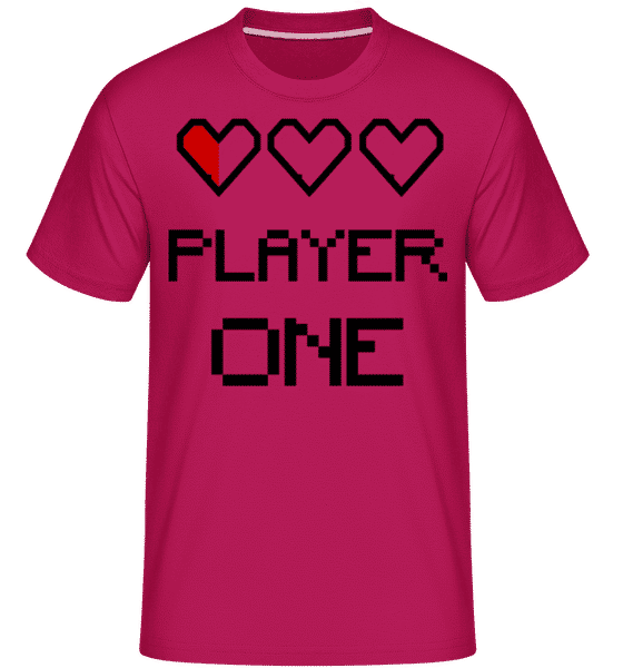Aperçu: Player One -  T-Shirt Shirtinator homme - Magenta - Devant
