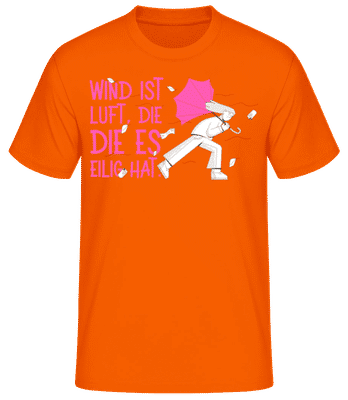 Was Ist Wind? - Männer T-Shirt B&C - Orange - Vorne