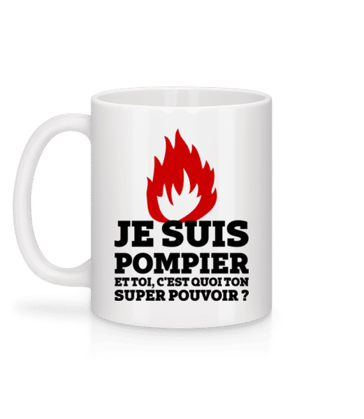 Aperçu: Je Suis Pompier - Mug en céramique blanc - Blanc - Derrière
