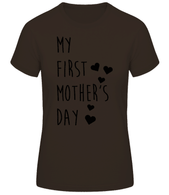 My First Mother's Day - T-shirt standard Femme - Marron - Devant