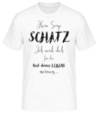 Nerven Für Das Restliche Leben - Männer Basic T-Shirt - Weiß - Vorne