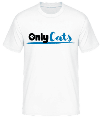 Only Cats - Men's Basic T-Shirt - White - Front