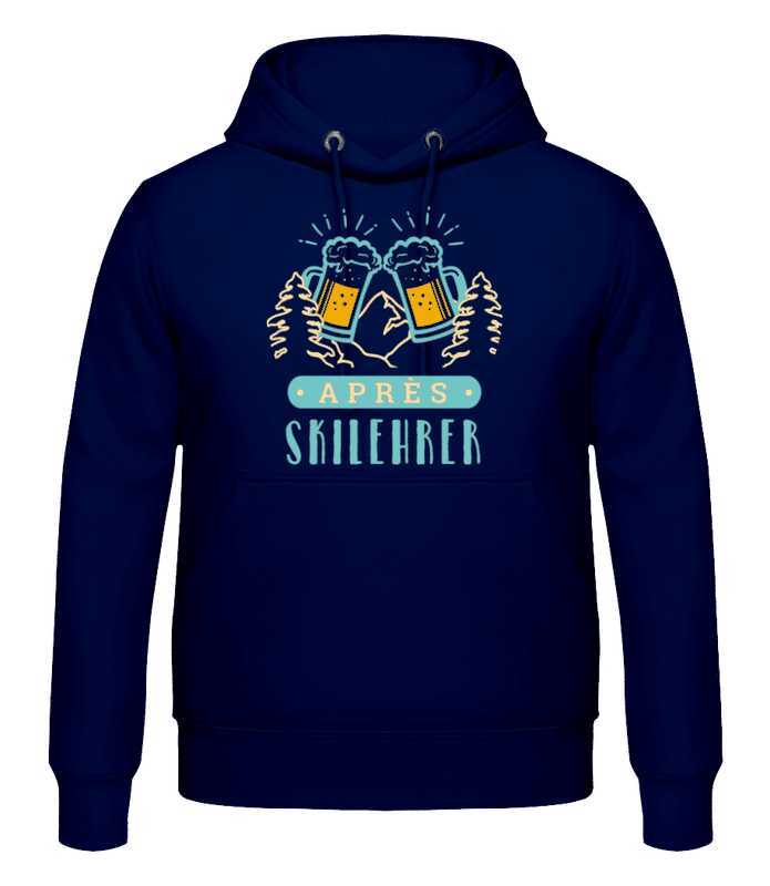 Vorschau: Après Skilehrer - Männer Hoodie - Marine - Vorne
