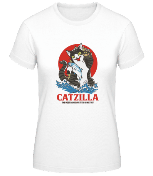 Aperçu: Catzilla Color - T-shirt standard Femme - Blanc - Devant