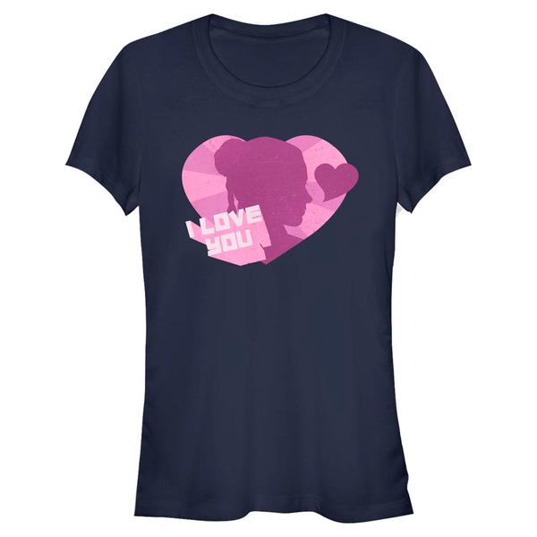 Preview: Star Wars - Princezna Leia Luv you Sil - Women's T-Shirt - Navy - Front