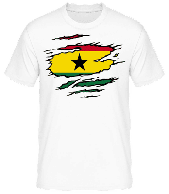 Drapeau mûré Ghana - T-shirt standard Homme - Blanc - Devant