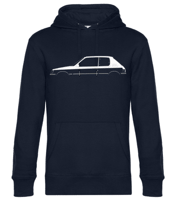 'Peugeot 205 GTI' Silhouette - Pánska štandardná mikina s kapucňou - Namornícka modrá - Predné