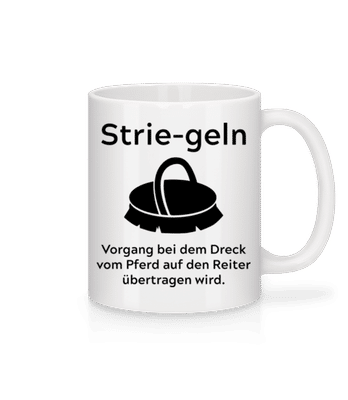 Definition Des Striegelns - Tasse - Weiß - Vorne