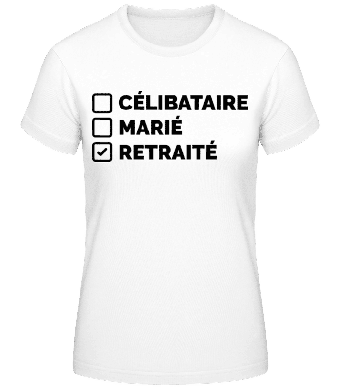 Aperçu: Retraité - T-shirt femme B&C - Blanc - Devant