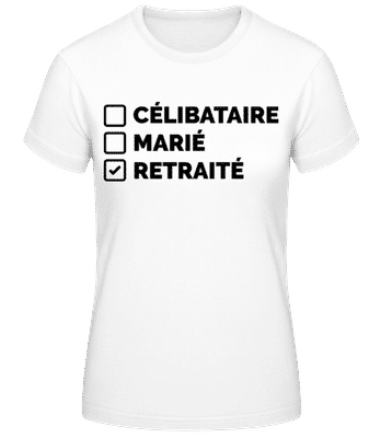 Retraité - T-shirt femme B&C - Blanc - Devant