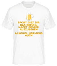 Alkohol Lässt Dich Besser Aussehen - Männer T-Shirt B&C - Weiß - Vorne