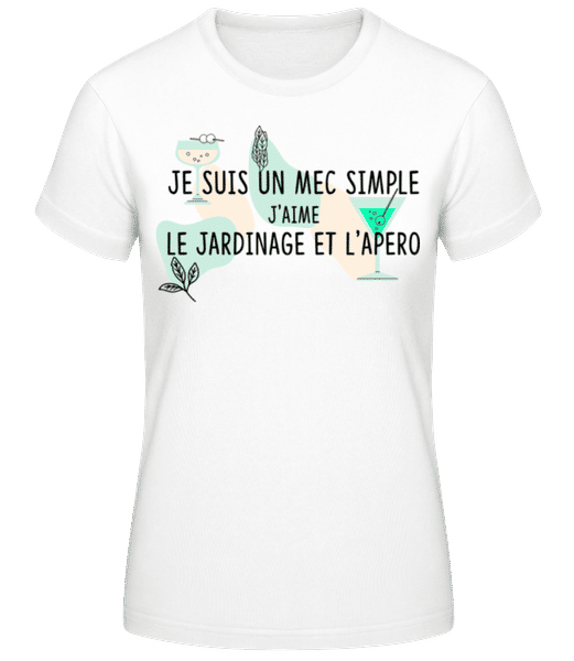 Aperçu: Je Suis Un Mec Simple - T-shirt standard Femme - Blanc - Devant