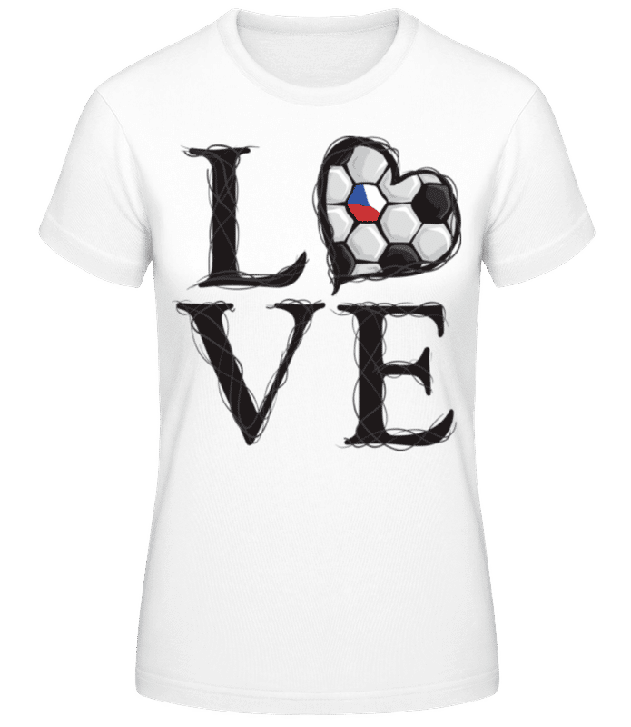 Preview: Football Love Czech Republic - Women's B&C T-Shirt - White - Front