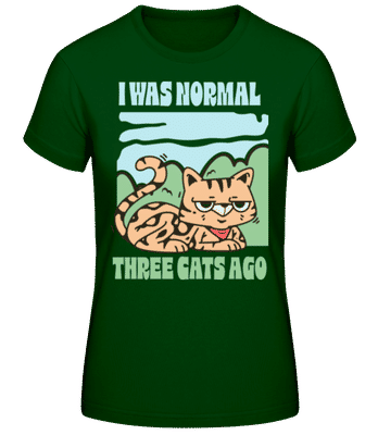 Three Cats Ago - Dámske basic tričko - Bottle green - Predné