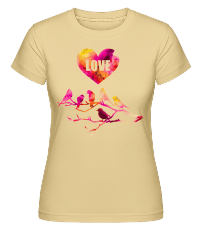 Birds Love -  Shirtinator Women's T-Shirt - Yellow - Front