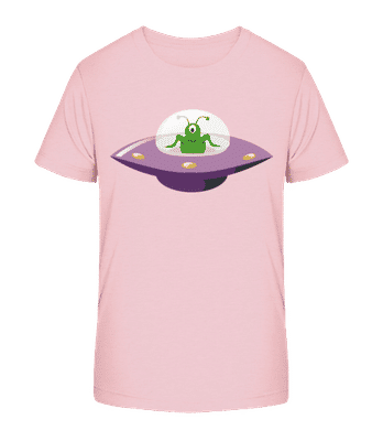 Alien Dans OVNI - T-shirt bio Enfant Stanley Stella 2.0 - Rose - Devant
