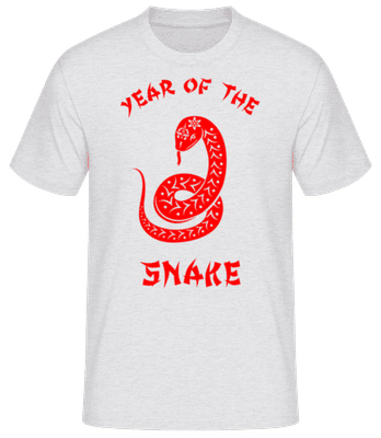 Chinese Zodiac Year Of The Snake - Pánske basic tričko - Melírovo šedá - Predné