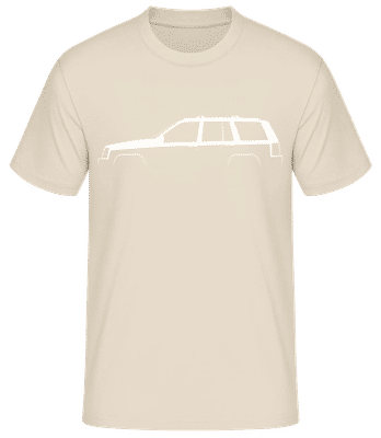 'Jeep Grand Cherokee (ZJ)' Silhouette - T-shirt standard Homme - Crème - Devant